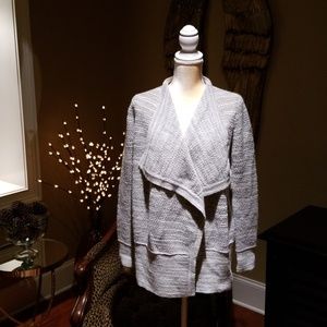 Ann Taylor Loft Cozy Grey Knit Cardigan